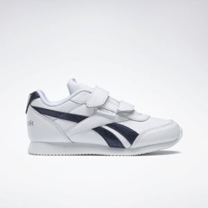 Adidasy Dziecięce Reebok Royal Classic Jogger 2.0 Białe/Granatowe/Srebrne Metal PL 39OJGMK